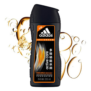 PLUS会员：adidas 阿迪达斯 男士多效动能水润去屑洗发水 220ml