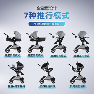 美国原版葛莱GRACO婴儿推车轻便可坐可躺避震便携折叠高景观儿童bb手推车0-3岁 高级黑