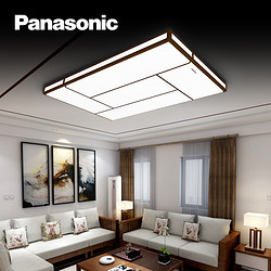 Panasonic 松下 新中式吸顶灯中国风长方形客厅浮影中式led照明灯饰灯具套餐