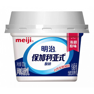 Meiji/明治 日本明治酸奶 保加利亚式酸奶 清甜原味酸奶100g*12杯 低脂4P 3组(100g*12杯)