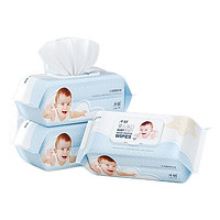 移动端：子初 婴儿手口柔湿巾 新生儿湿纸巾 宝宝儿童擦脸巾绵柔湿巾 80抽*3包