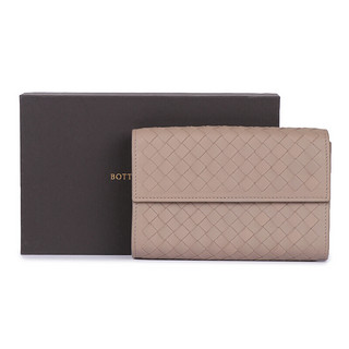 BOTTEGA VENETA 葆蝶家 女士羊皮编织钱包 513940V001N2304 石灰色