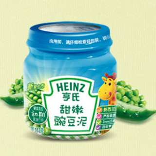 Heinz 亨氏 果泥 12段 甜嫩豌豆味 113g*12瓶