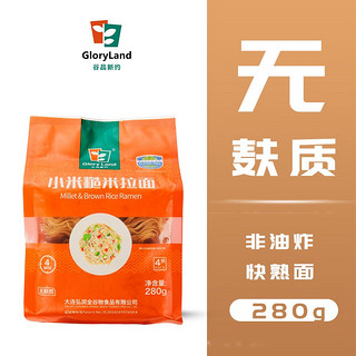 谷品新约 拉面无小麦非油炸全谷物 小米糙米拉面280g