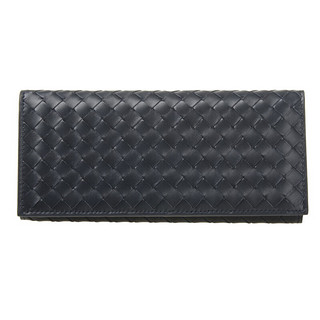 BOTTEGA VENETA 葆蝶家 男士牛皮编织钱包 120697V46514013 蓝色