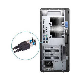 DELL 戴尔 OptiPlex 7080 MT 奔腾版 23.8英寸 商务台式机 黑色 (奔腾G5400、核芯显卡、8GB、128GB SSD+1TB HDD、风冷)