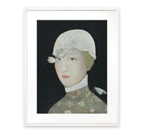 本艺术空间 武惠玲 个性时尚人物油画《雕刻时光系列》80x100cm 水彩纸 白色画框