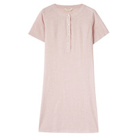 GIORDANO 佐丹奴 女士棉麻连衣裙 05461301 粉色 S