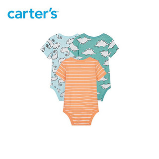 PLUS会员：Carter's 孩特 婴儿短袖连体衣 3件装