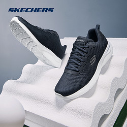 SKECHERS 斯凯奇 Skechers斯凯奇2021新款秋男轻便休闲透气运动鞋舒适缓震慢跑步鞋