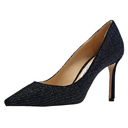 JIMMY CHOO 周仰杰 女士高跟鞋 ROMY 85 GVE BLACK ANTHRACITE