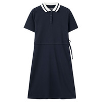 GIORDANO 佐丹奴 女士POLO连衣裙 05461490 标志海军蓝 M