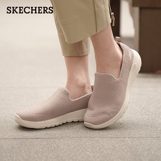 Skechers斯凯奇女鞋 2021春季新款 GOWALK一脚套轻便缓震健步鞋休闲运动鞋 15600 灰褐色/TPE 35.5