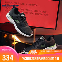 Skechers斯凯奇2021秋男拼接撞色绑带运动鞋休闲时尚跑步鞋 232292 232292-BKLM 黑色/柠檬色 46