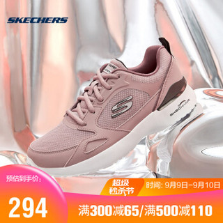 Skechers斯凯奇2021年秋季女子时尚跳色绑带运动鞋舒适跑鞋 149663 149663-MVE 茱萸粉 35