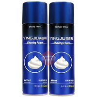 英吉利 YINGJILI 男士剃须泡沫手动刮胡刀刮胡子泡沫剃须膏啫喱须后乳剃胡泡240ml 薄荷味2瓶