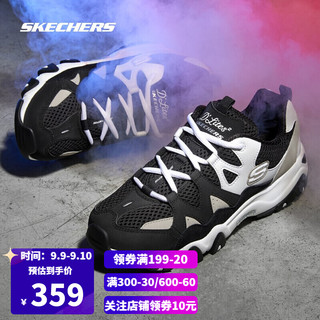 SKECHERS 斯凯奇 男女同款怪兽甜心小白鞋厚底增高休闲运动鞋老爹鞋99999693 黑色/白色BKW 36.5