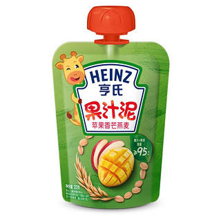 Heinz 亨氏 乐维滋系列 果泥 3段 苹果香芒燕麦味 120g