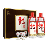 有券的上：LANGJIU 郎酒 郎牌郎酒  53度 500ml*2瓶 酱香型白酒 双瓶礼盒装