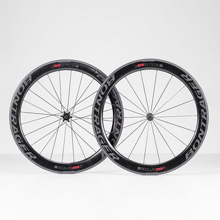 TREK 崔克 Bontrager Aeolus XXX 6 TLR 碳纤维轮组 黑色/红色 700C 前花鼓