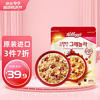 Kellogg's 家乐氏 韩国进口 家乐氏(Kellogg's)水果麦片 蔓越莓谷兰诺拉即食谷物代餐水果麦片