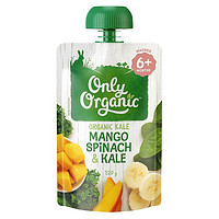 Only Organic 有机果泥 新西兰版 3段 芒果菠菜羽衣甘蓝味 120g