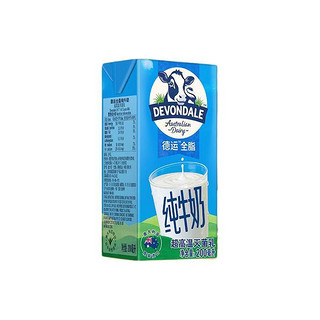 DEVONDALE 德运 全脂纯牛奶 200ml*24盒