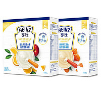 Heinz 亨氏 超金健儿优系列 米粉 3段 益生元混合水果 250g+4段 铁锌钙三文鱼 250g*2盒