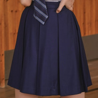 国王与夜莺 JK制服 藤呎高 纯色八箱褶裙 绀色