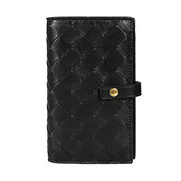 BOTTEGA VENETA 葆蝶家 女士中号双折拉链钱包 609070VCPP38648 黑色