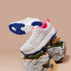 skechers 斯凯奇 女子跑步鞋女缓震运动鞋女绑带休闲运动鞋女秋