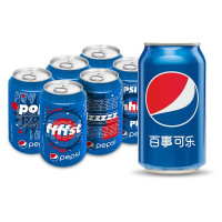 PLUS会员：pepsi 百事 可乐 Pepsi 碳酸饮料 330ml*6听