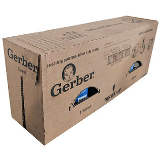 Gerber 嘉宝 米粉 美版 3段 香蕉草莓燕麦味 227g*6罐