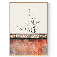 海龙红 黄婉 插画作品《二十四节气》43x60cm 油画布 实木框