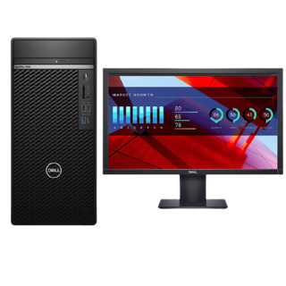 DELL 戴尔 OptiPlex 7090 MT 十代酷睿版 23.8英寸 商务台式机 黑色 (酷睿i7-10700、GTX 1660Ti 6G、64GB、1TB SSD+2TB HDD、风冷、升降旋转)