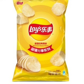 Lay's 乐事 超值分享 马铃薯片 原味 235g