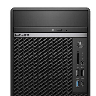 DELL 戴尔 OptiPlex 7090 MT 十代酷睿版 23.8英寸 商务台式机 黑色 (酷睿i9-10900、GTX 1660Ti 6G、16GB、256GB SSD+1TB HDD、风冷)