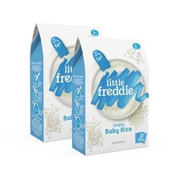 LittleFreddie 小皮 米粉 细腻好吞咽 高铁米粉 强化钙铁锌 宝宝辅食婴幼儿米糊 [初尝]原味有机大米粉160g*2