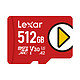 Lexar 雷克沙 tf卡512g内存卡高速switch存储卡ns行车记录仪平板手机sd卡512g三星小米华为手机gopro相机microSD内存