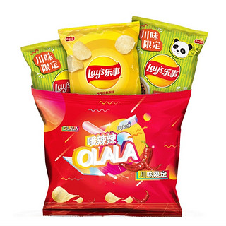 Lay's 乐事 哦辣辣 川味限定薯片礼袋 2口味 215g（藤椒钵钵鸡味70g*2袋+原味75g）