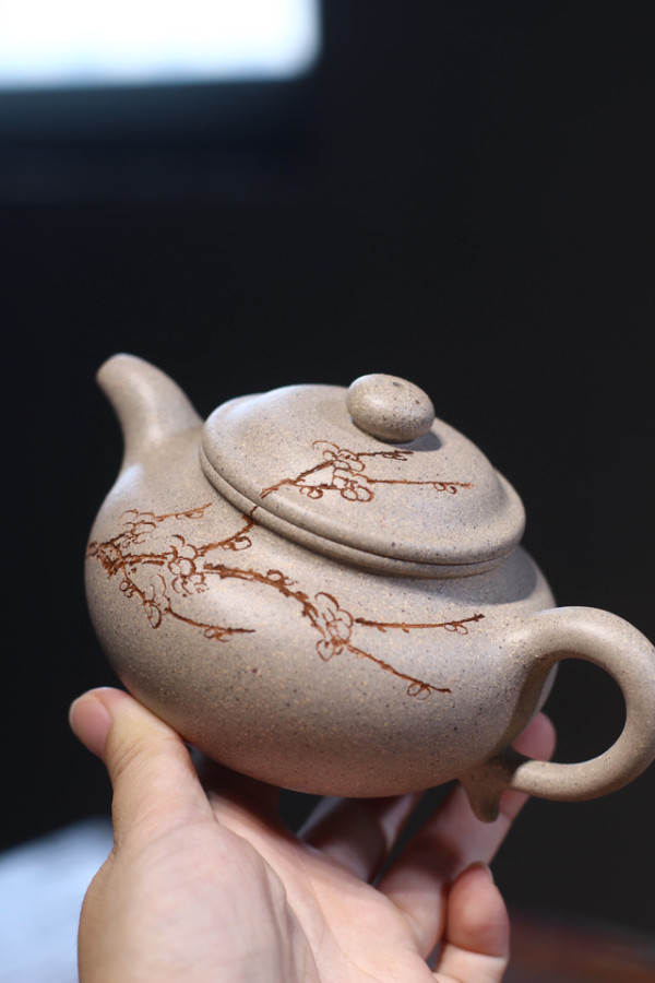 玉砂段仿古 国工宜兴正品紫砂壶 玉砂段 容量270cc 全手工