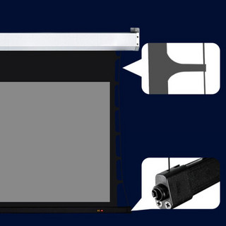 IN&VI 英微 抗光幕布100英寸16:9 电动拉线投影仪幕布家用办公4K/3D投影布遥控投影幕