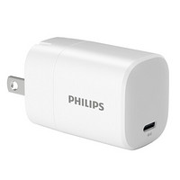 PHILIPS 飞利浦 DLP3004W/93 手机充电器 Type-C 20W+SWR1003/93 Type-C转Lightning 20W 数据线 1m 白色