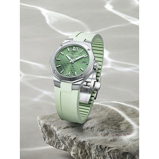 Baume＆Mercier/名士Riviera利维拉女绿色表盘精钢石英腕表10611 Riviera利维拉女绿色表盘精钢石英腕表