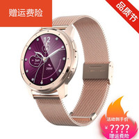 OLOEY华为手机通用可通话智能手表蓝牙耳机二合一多功能心率运动计步手环接打电话听歌女款oppo苹果 金钢