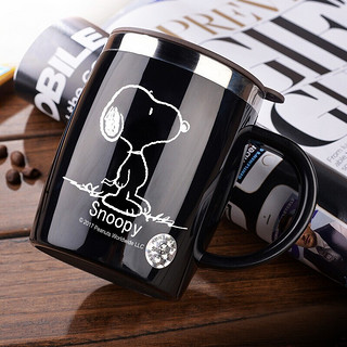 SNOOPY 史努比 DP-5002H 保温杯 420ml 黑色