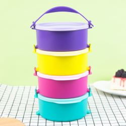tupperware 特百惠 微波饭盒550ml可丽便携圆碗组4件套 密封冰箱冷藏