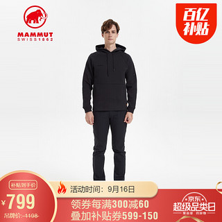 MAMMUT 猛犸象 Dyno男士拉绳风帽合身中层上衣套头衫 黑色 S