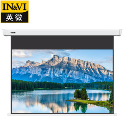 IN&VI 72英寸16:9电动幕布家用投影仪遥控幕布办公投影机屏幕纳米纤维高清投影布