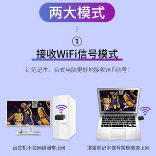 5G双频无线网卡台式机1300千兆wifi接收器台式主机笔记本电脑网络发射器黑苹果外置Mac增强器 1300双频迷你版